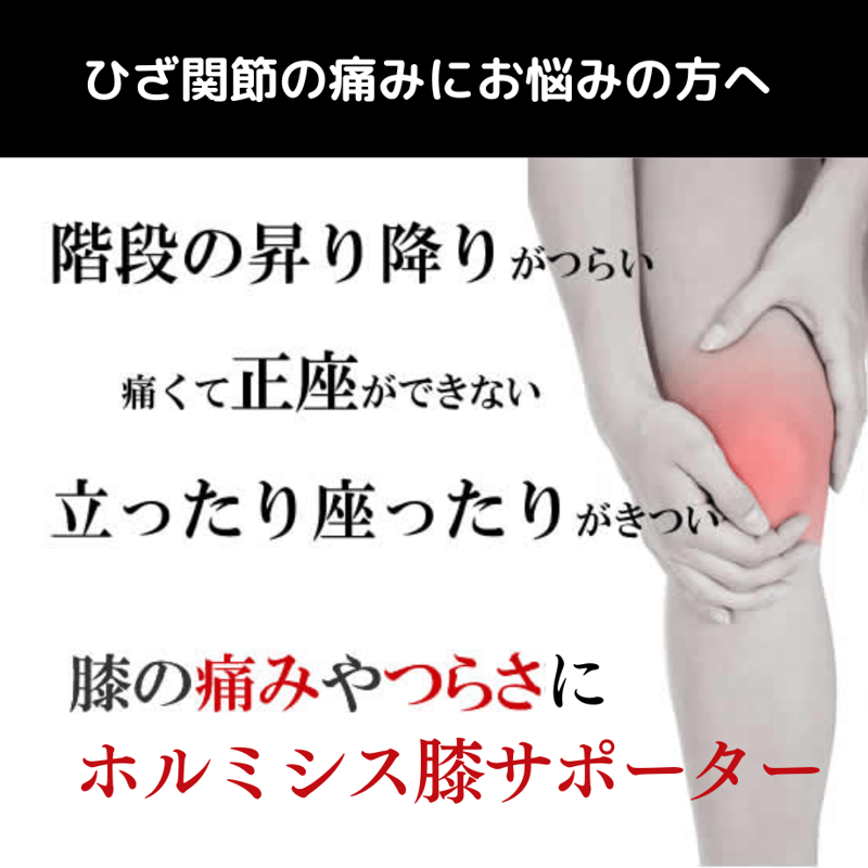 ホルミシス ひざサポーター 左右セット／天然鉱石プリント繊維