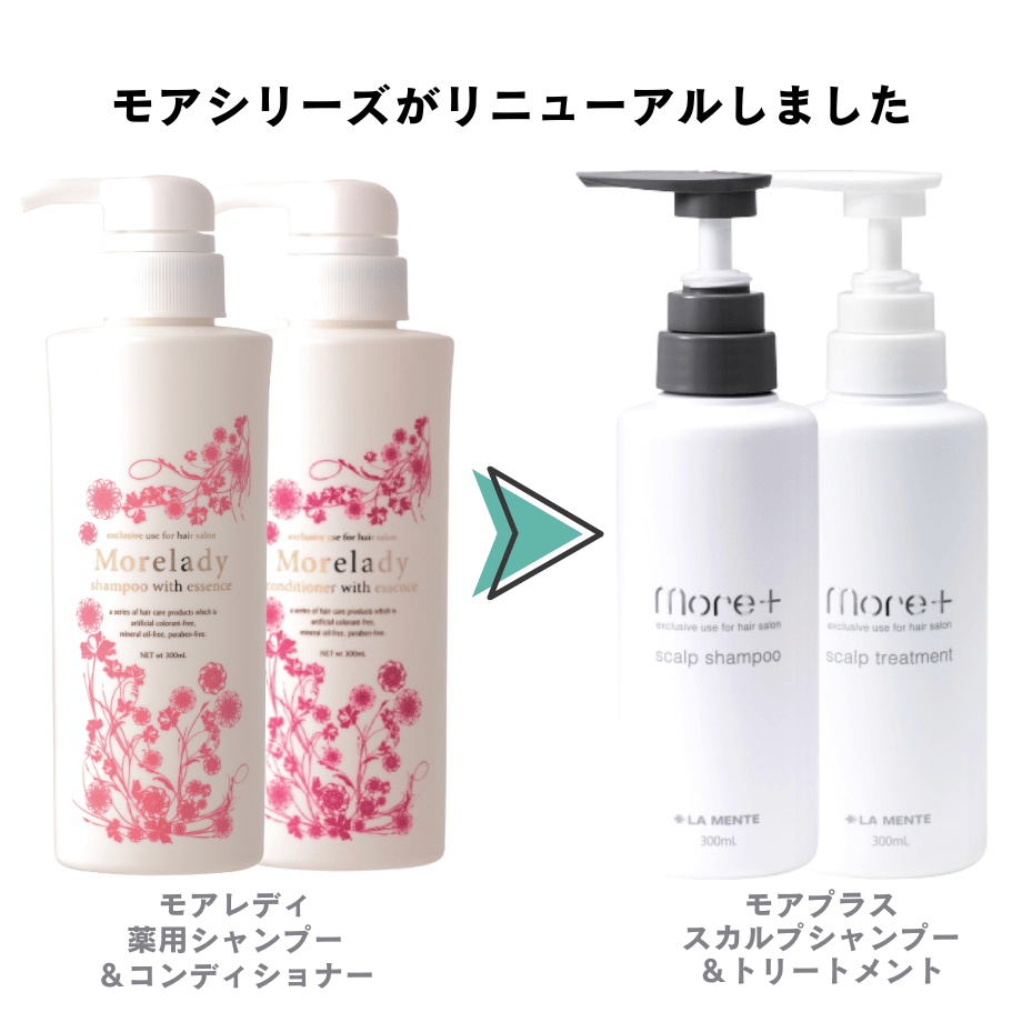 LA MENTE モアプラス スカルプシャンプー 300mL　2本セット モアプラス スカルプシャンプー＆スカルプトリートメント 2本セット