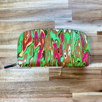 zipper big round wallet long