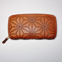 hemp round zip long wallet