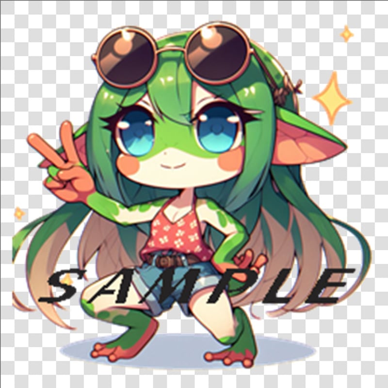 カエル・擬人化』 | hiroナベ／SHOWROOM アバター・ダウンロード販売