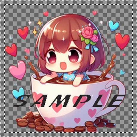 『女の子とコーヒーカップ①』