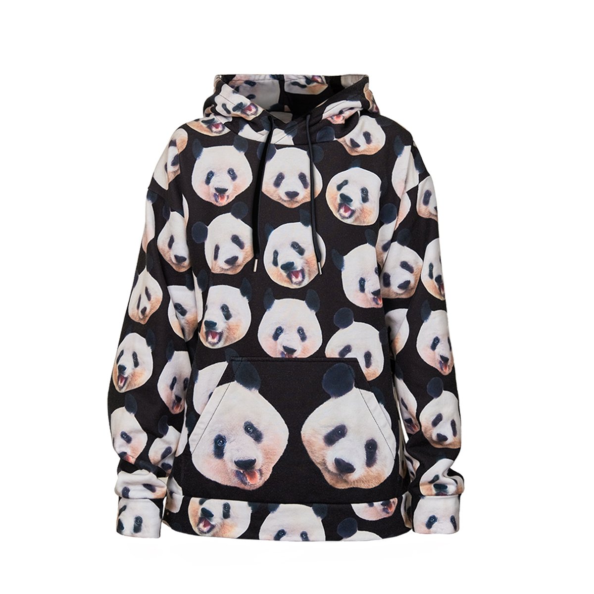 シャン柄 ユニセックス パーカー ブラック | Kuma Xiang