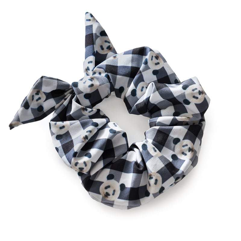 シャン柄チェックシュシュ | Kuma Xiang