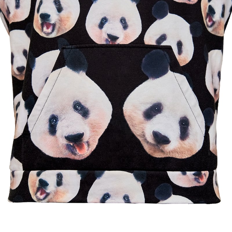 シャン柄 ユニセックス パーカー ブラック | Kuma Xiang