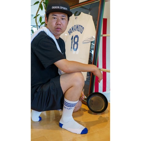 岡田スポーツ ソックス（黒・白） 2足セット