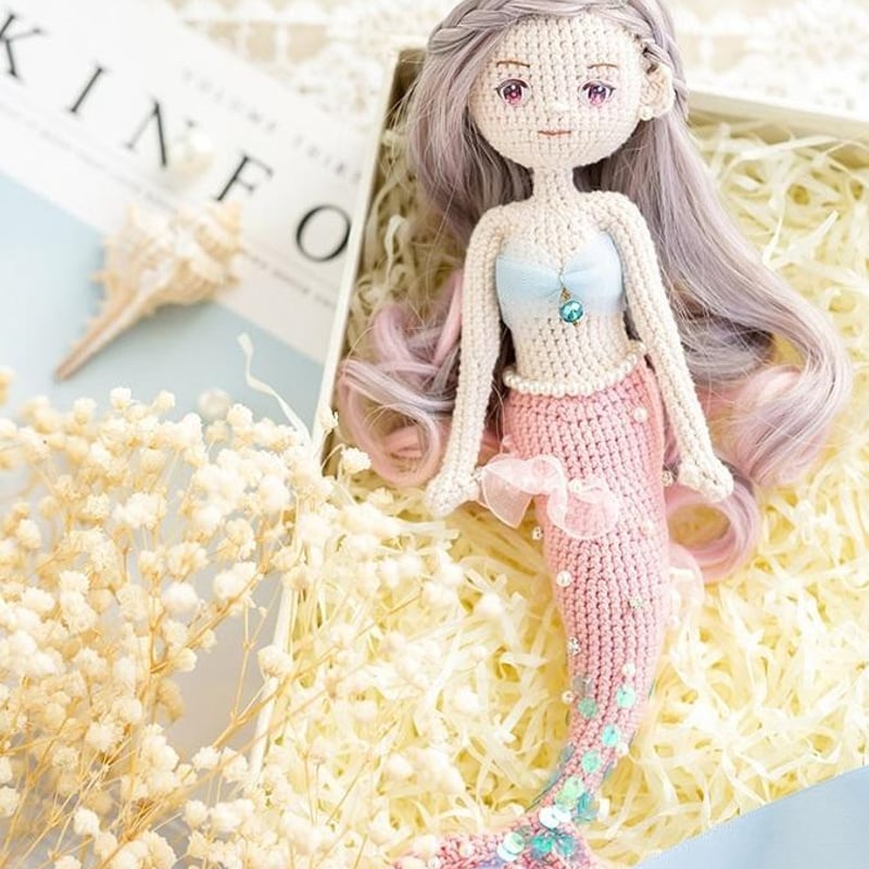 ハンドメイド アリエル 人魚 あみぐるみ マスコット レシピ 作り方