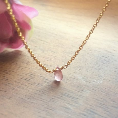 ピンク トルマリン 14kgf ネックレス ：10月の誕生石：