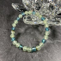 【霊視ナターシャオリジナル】天空の導き・未来の可能性を拓くブレスレット【プレナイト・アクアオーラクォーツ】