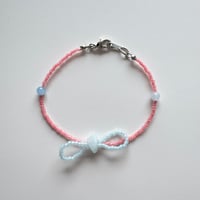bracelet / pink×blue （ribbon）