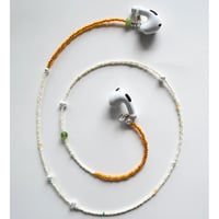 earphones strap / white×orange