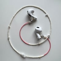 earphones strap / white×pink