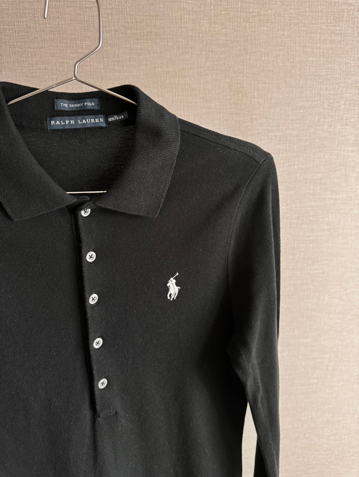 Ralph Lauren】THE SKINNY POLO polo shirt Black