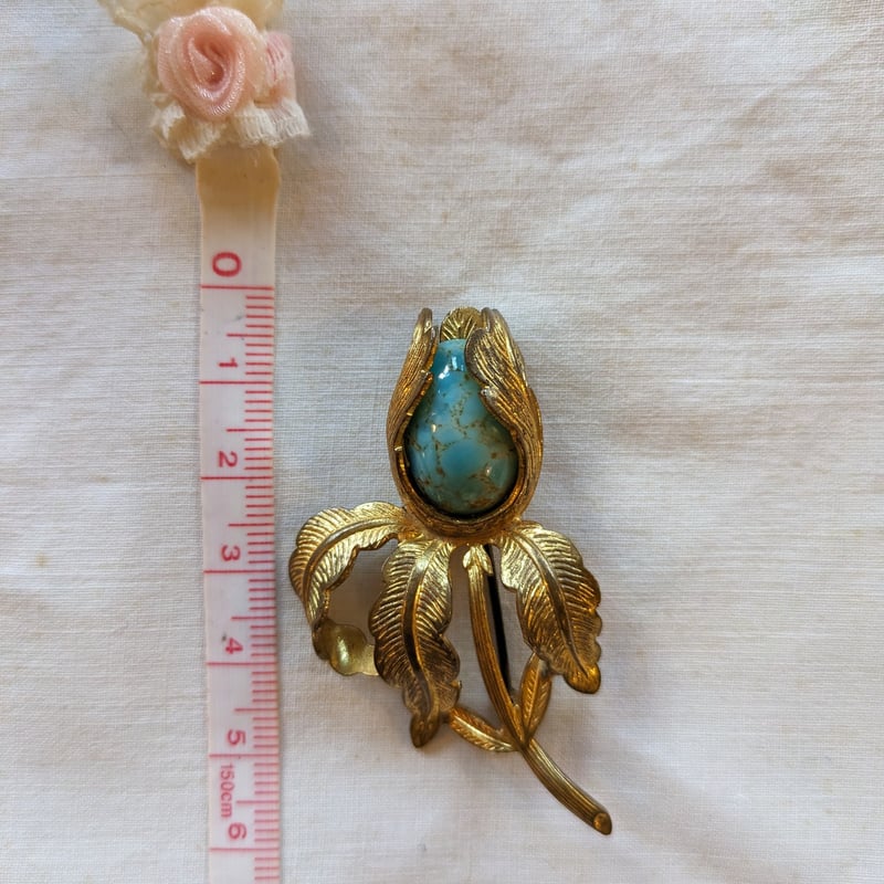 幻 ChristianLacroix トルコ石 80s ヴィンテージ ブローチ 幻