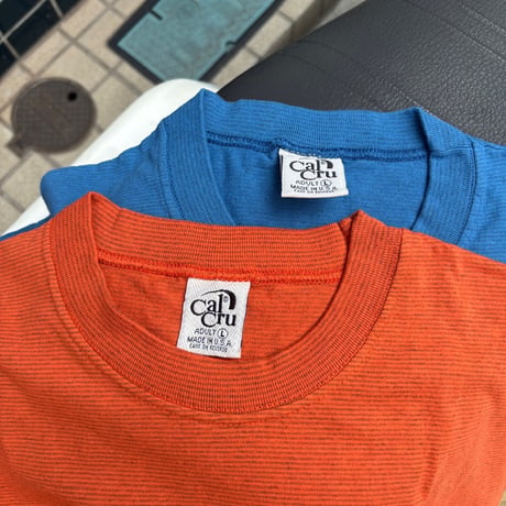 CalCru "Micro Stripe Tee 〜Garment Dyed〜"🇺🇸