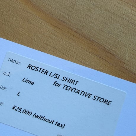 STRETCH FOUR "ROSTER L/SL SHIRTS FOR TENTATIVE STORE"