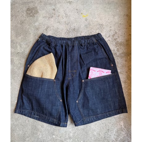 RELAXFIT by  Supermarket "Double Knee pocket denim Beachshorts"