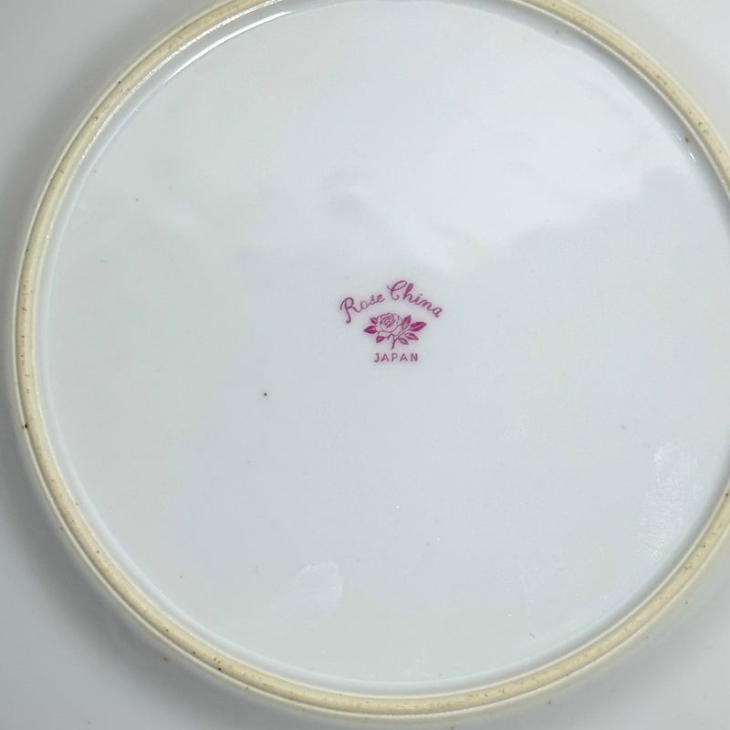 NORITAKE Rose China Rim plate / ノリタケ ローズチャイナ印 リ