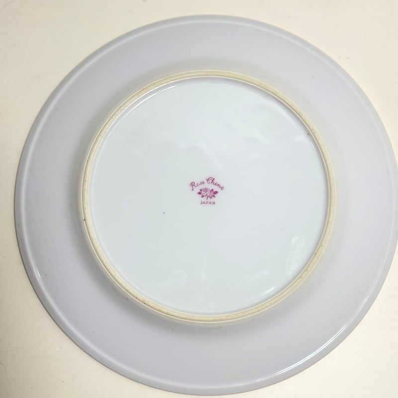 NORITAKE Rose China Rim plate / ノリタケ ローズチャイナ印 リ