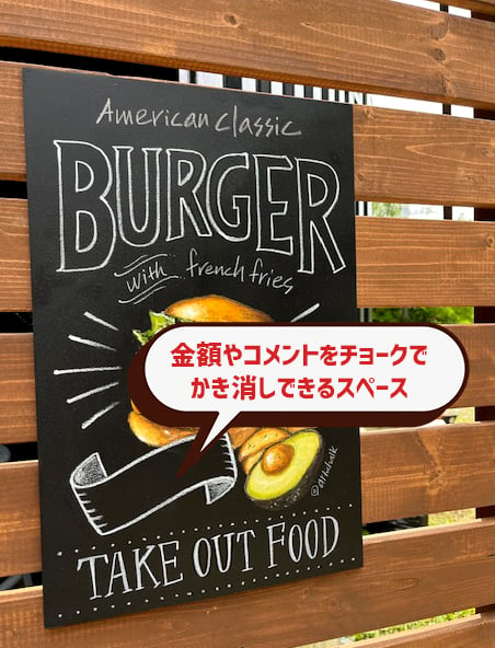 Mサイズ BURGER チョークアート看板セミオーダー | アーティチョーク