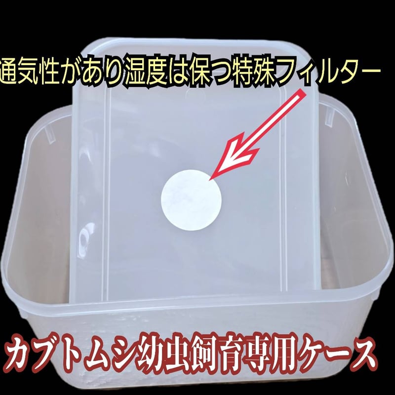 カブトムシ幼虫専用空ケース マットを入れるだけですぐに飼育できます