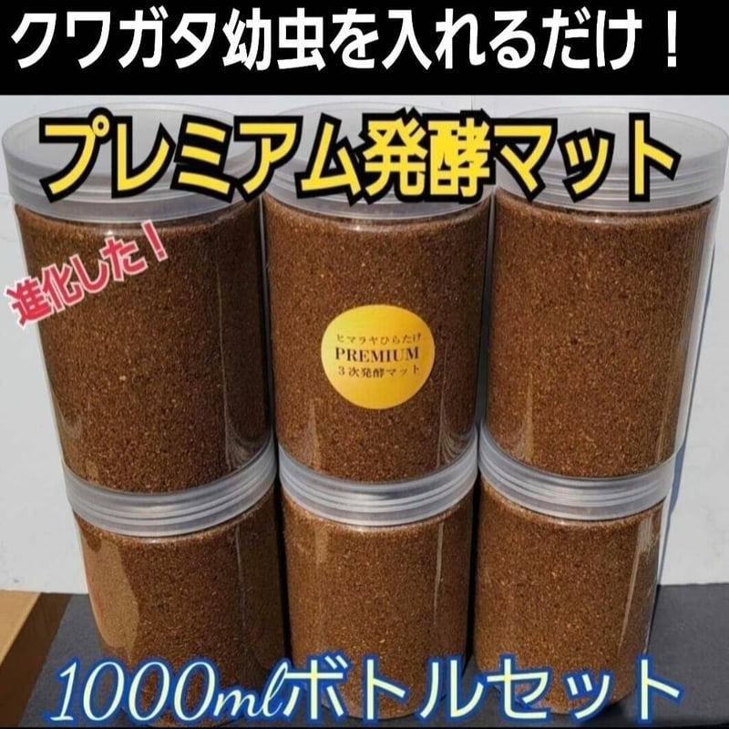 クワガタ幼虫を入れるだけ！便利！1000mlボトル入り【6本セット】進化