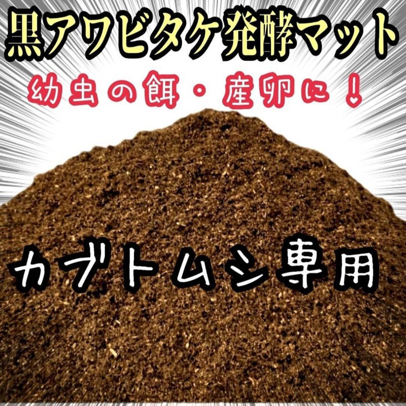 カブトムシ専用 黒アワビタケ菌床発酵マット【10L】 幼虫の餌・産卵に