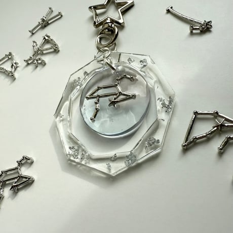 Happy SEIZAのキーホルダー_しし座_silver