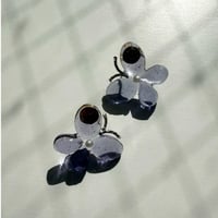 HAPPY Butterflyのピアス_アメジスト_サージカルステンレス