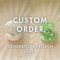 【カスタムオーダー/メンカラで創る】デコレーションブローチ_SILVER