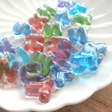 【カスタムオーダー】colored mini initial key holder ミニキーホルダー