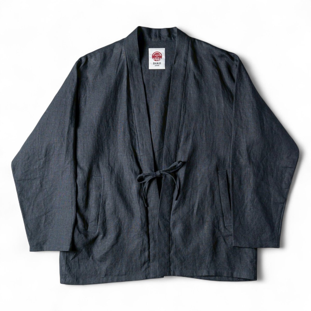 danji Japan　リネン半纏　紺（ネイビー）サイズM 談侍 fit=scale-down,w=1200