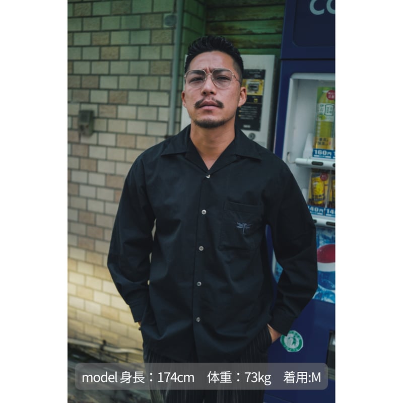 テンダーロイン　アーミーシャツ　ブラック 長袖開襟 蜻蛉 | DANJI