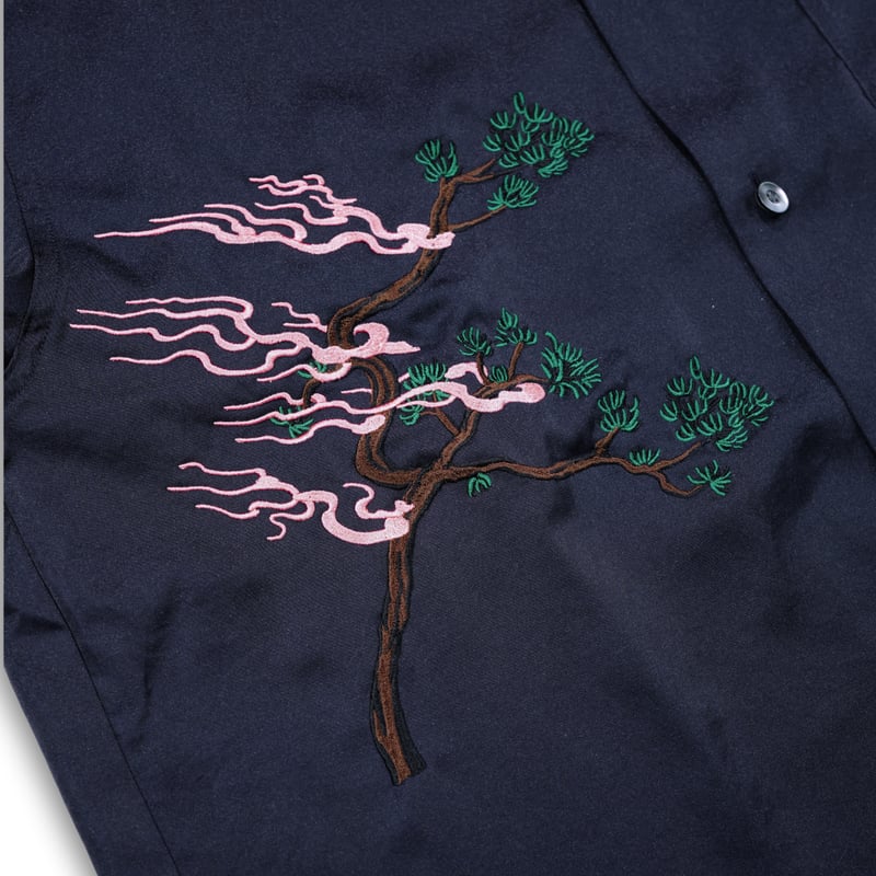 開襟シャツ 松風刺繍 | DANJI