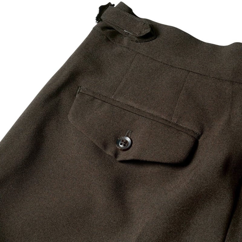 スラックス サイドアジャスタースラックス（1プリーツ）(44 ブラウン系