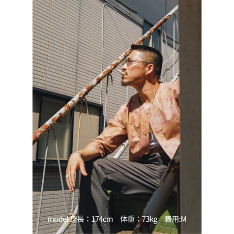 鯉口　麻の葉　茶