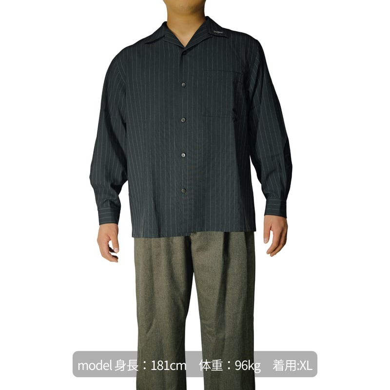 専用    化繊 黒地斜め縞柄３点セット(lサイズ)裄66cm STAFF STYLING｜THE SHOP YOHJI YAMAMOTO