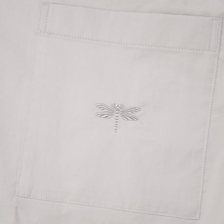 半袖開襟シャツ 　蜻蛉　グレーベージュ