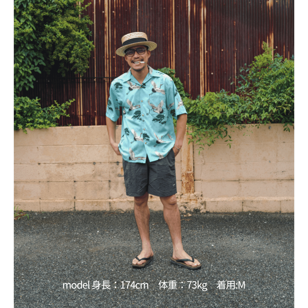 Musee de la Toile de Jouy 開襟シャツ　ロングパンツ 7月6日発売】開襟シャツ半袖 鶴松 | DANJI