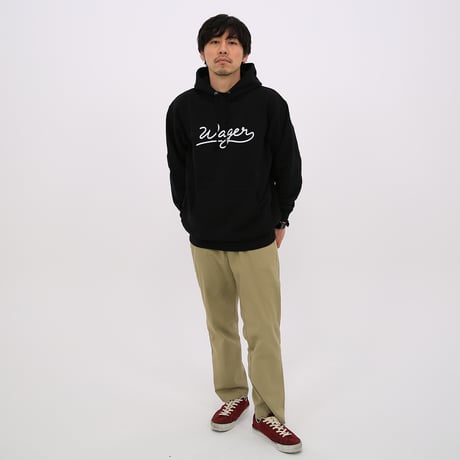 Handwritten Logo Hoodie / Black