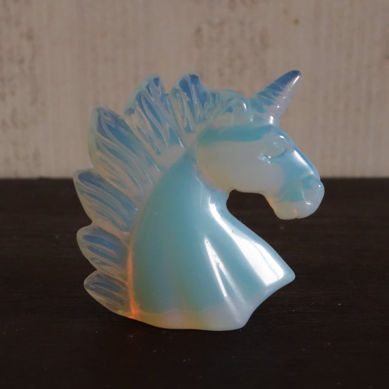 専用ブルーオニキス　ユニコーン　置物 人工オパールのユニコーン | Sainte Trinité