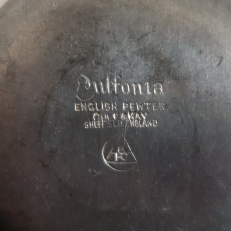 イギリス製 ピューターの小皿