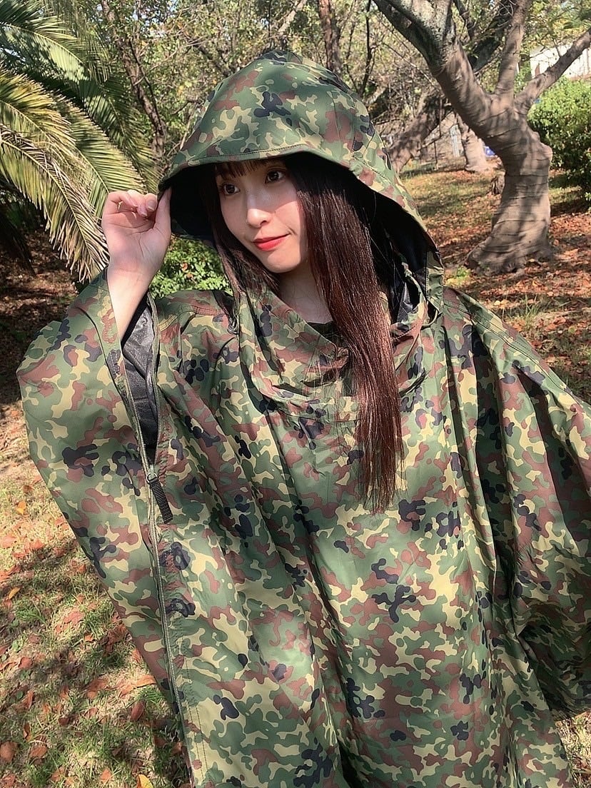 迷彩ポンチョ】スーパー遮光 陸上自衛隊 防水 キャンプ タープ 本格派