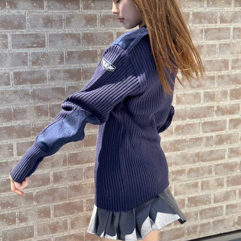 航空自衛隊セーター】ニット 制服 旧型 おしゃれ レア | S-Blue