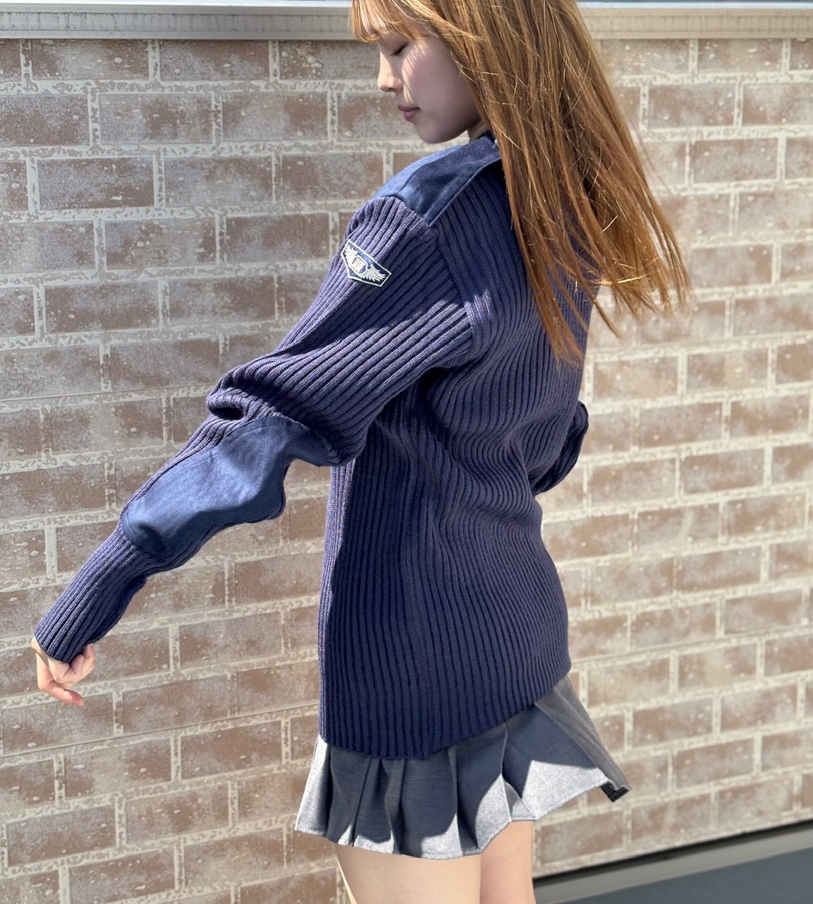 航空自衛隊セーター】ニット 制服 旧型 おしゃれ レア | S-Blue-JAPAN