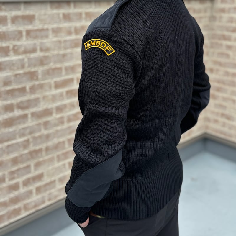 海上自衛隊セーター】ニット 制服 防寒 JMSDF V首 | S-Blue-JAPAN