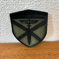 【シリコンワッペン】部隊章　マジック付　水陸機動団　陸上自衛隊　OD色