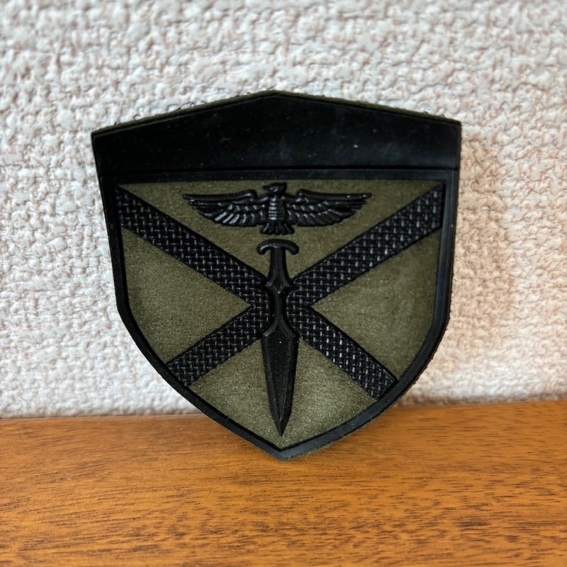 シリコンワッペン】部隊章 マジック付 水陸機動団 陸上自衛隊 OD色 | S