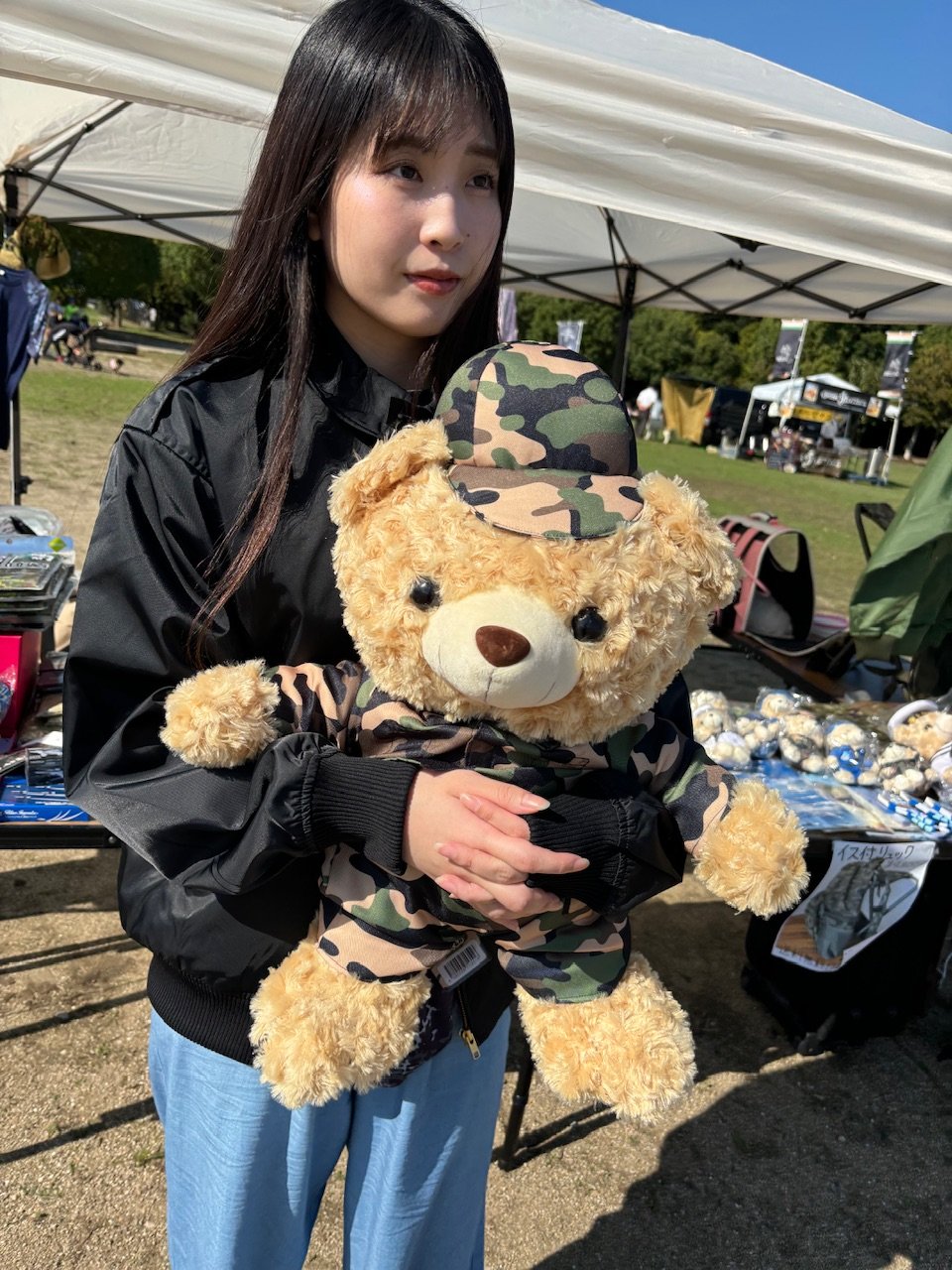 ベアぬいぐるみ】特大◎全長60㎝テディベア 陸上自衛隊 海上自衛隊