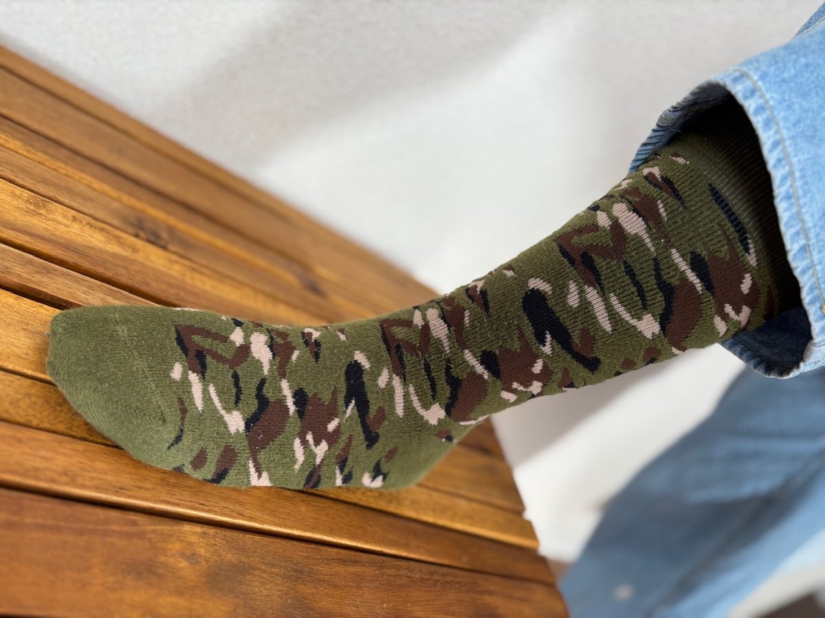 自衛隊迷彩のハイキングセット　靴は27.5cm パイルソックス】陸上自衛隊迷彩 2足セット 日本製 防寒 | S